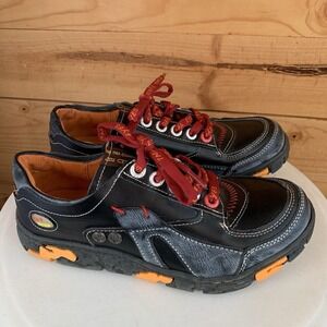 TMA Eyes Leather Patchwork Lace Up Sneakers Womens 8/39 Grunge Punk Skater